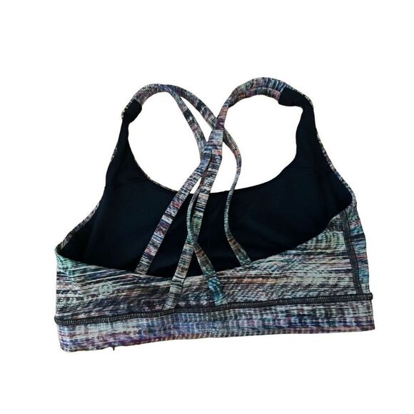 Lululemon x Peloton SZ 6 Digital Oasis Energy Sports Bra Strappy Missing Pads - Picture 2 of 3